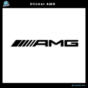 sticker amg – logo sportif haut de gamme pour voiture ou moto